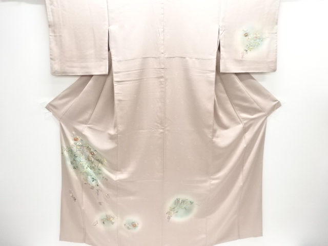 JAPANESE KIMONO / GOSHOGURUMA / CHRYSANTHEMUM / HAGI EMBROIDERY HOMONG